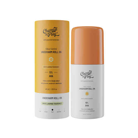 Chemist at Play UnderArm Roll On | Alcohol & Aluminium Free | White Jasmine | Women & Men Deodorant Roll-on - For Men & Women (40 ml)