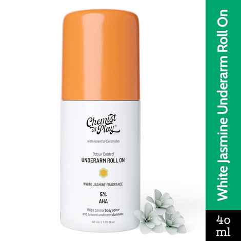 Buy Chemist at Play UnderArm Roll On | Alcohol & Aluminium Free | White Jasmine | Women & Men Deodorant Roll-on - For Men & Women (40 ml) - Purplle
