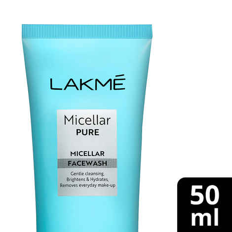 Buy Lakme Micellar Pure Facewash Powered With Magnetic Micelles For Deep Pore Cleanse (50 gm) | Removes Dirt & Impurities - Purplle