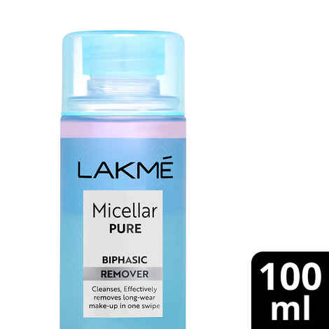 Buy Lakme Micellar Water Bi-Phasic Remover for Makeup Removal |Removes Dirt & Impurities|100 ml - Purplle