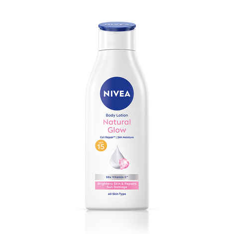 NIVEA Body Lotion Natural Glow, Cell Repair, SPF 15 & 50x Vitamin C 200 ml