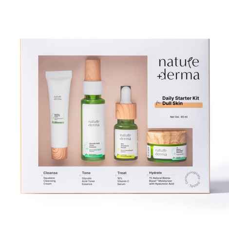 Buy Nature Derma Daily Starter Kit: Skincare Solution for Dull Skin with Natural Biome-BoostTM Solution 65ml - Purplle