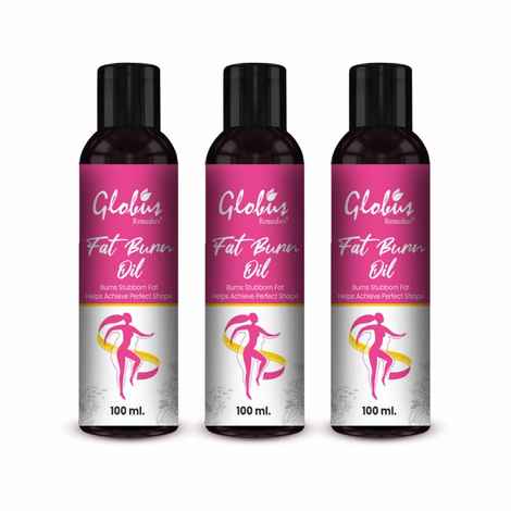 Buy Globus Remedies Fat Burn Oil, Anti-cellulite, Slimming oil for Body Shaping, 100ml (Pack of 3) - Purplle