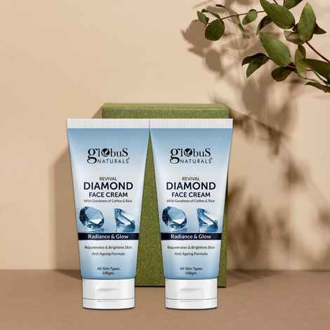 Buy Globus Naturals Revival Diamond Face Cream, With Goodness Of Green Tea & Liquorice,  100 gm Pack of 2 - Purplle