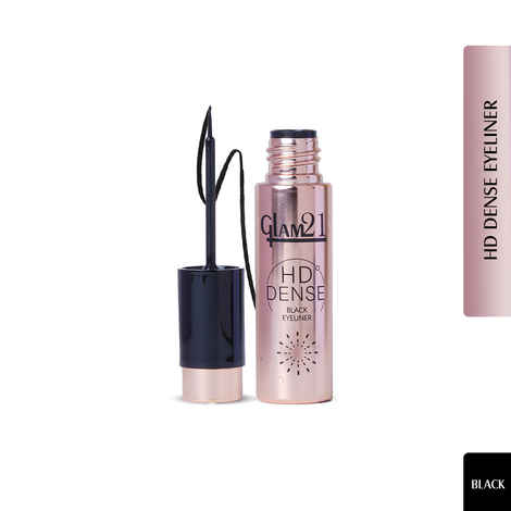 Buy Glam 21 HD Dense Eyeliner | Shiny Finish| Highly Pigmented | Smudge Proof| Stays Up To 12 hrs| 6 ml - Purplle
