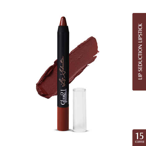 Buy Glam 21 Lip Seduction Non- Transfer Crayon Lipstick| Lightweight & Longlasting|Creamy Matte Formula - 2.8 gm|Coffee|15 - Purplle