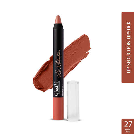 Buy Glam21 Lip Seduction Non- Transfer Crayon Lipstick| Lightweight & Longlasting|Creamy Matte Formula - 2.8gm| First Kiss | 27 - Purplle