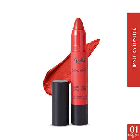 Buy Glam 21 Lip Sutra Non-Transfer Crayon Lipstick |Lightweight & Longlasting| Creamy and comfortable on lips -2.8 gm | Flamenco Red-01 - Purplle