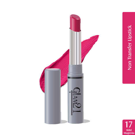 Buy Glam21 Long Lasting Non-Transfer Lipstick|Creamy Matte Formula - 2.8 gm|Wild Magenta-17 - Purplle