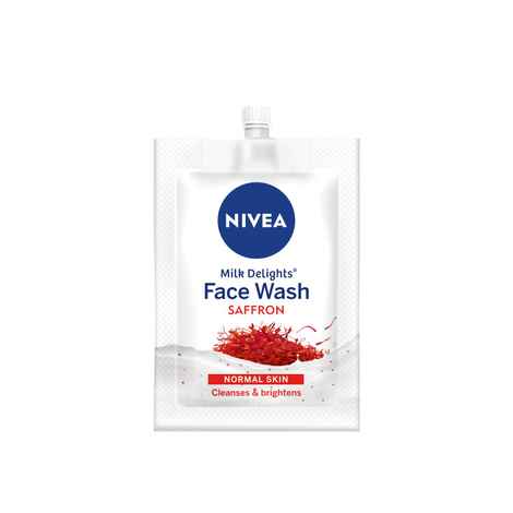 NIVEA Milk Delights Precious Saffron Face Wash, 8 ml