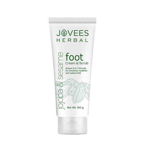 Buy Jovees Herbal Foot Care Cream & scrub |Unique 2-in-1 Formula | With Jojoba, Lemongrass & Rosemary Extract | Hydrates & Prevents Cracked Heels 100gm - Purplle