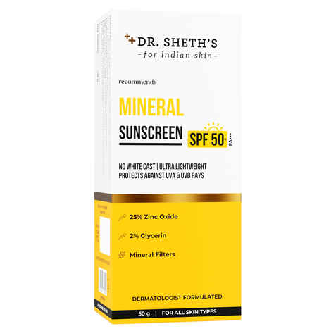 Buy Dr. Sheth's Mineral Sunscreen-50 gm - Purplle