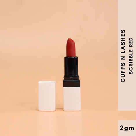 Buy Cuffs N Lashes Doodle Lips I Scribble Red Lipstick (2 gm) - Purplle