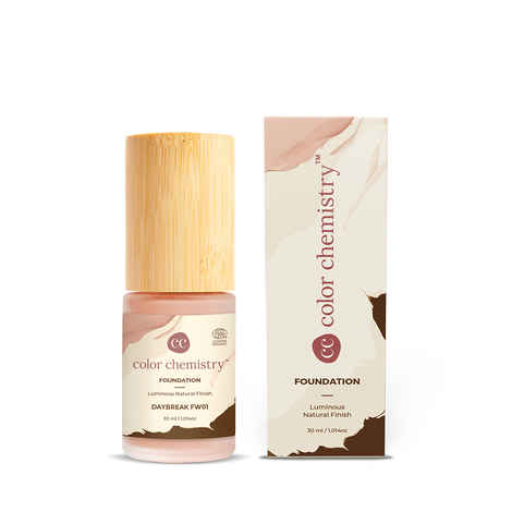 Buy Juicy Chemistry Liquid Foundation, Luminous Natural Finish, Buildable Coverage, Enriched with Rosehip & Green Tea - Certified Organic (30 ml) Daybreak FW01 - Purplle