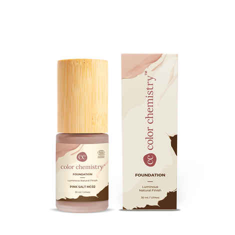 Buy Juicy Chemistry Liquid Foundation, Luminous Natural Finish, Buildable Coverage, Enriched with Rosehip & Green Tea - Certified Organic (30 ml) Pink Salt MC02 - Purplle