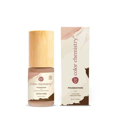 Buy Juicy Chemistry Liquid Foundation, Luminous Natural Finish, Buildable Coverage, Enriched with Rosehip & Green Tea - Certified Organic (30 ml) Cocoa TW05 - Purplle