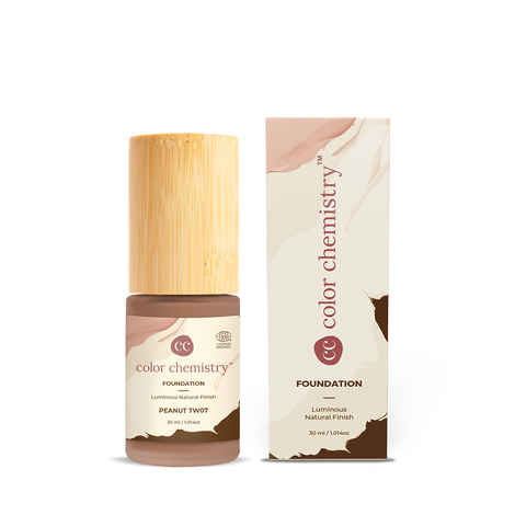 Buy Juicy Chemistry Liquid Foundation, Luminous Natural Finish, Buildable Coverage, Enriched with Rosehip & Green Tea - Certified Organic (30 ml) Peanut TW07 - Purplle