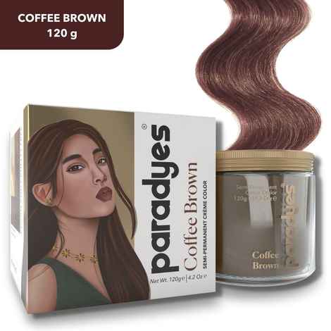 Buy Paradyes Ammonia Free Coffee Brown Semi-Permanent Hair Color Jar 120 gm, Coffee Brown - Purplle