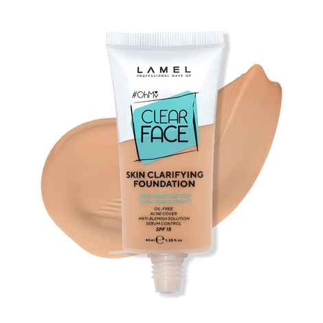 Buy LAMEL Oh my Clear Face Foundation SPF15 405 Buff Beige 40 ml - Purplle