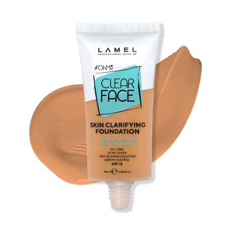 LAMEL Oh my Clear Face Foundation SPF15 407 Medium Tan 40 ml