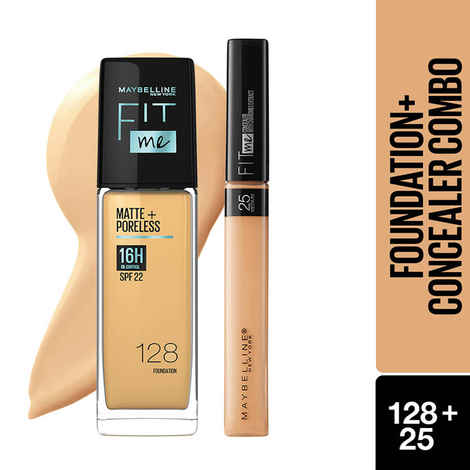 Buy Maybelline New York Fit Me Foundation 128 And Fit Me Concealer 25 - Purplle