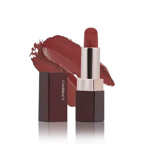 Buy Charmacy Milano Soft Satin Matte Lipstick (Smokey Topaz) - 3.8g, High Coverage, Single Stoke, Hydrating on Lips, Matte In Texture, Glides Smoothly, Vibrant Colors, Non Toxic, Vegan, 3.8 gm - Purplle