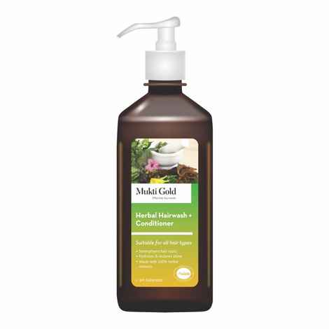 Buy Axiom Mukti Gold Herbal Hairwash with conditioner 500ml 500 g - Purplle