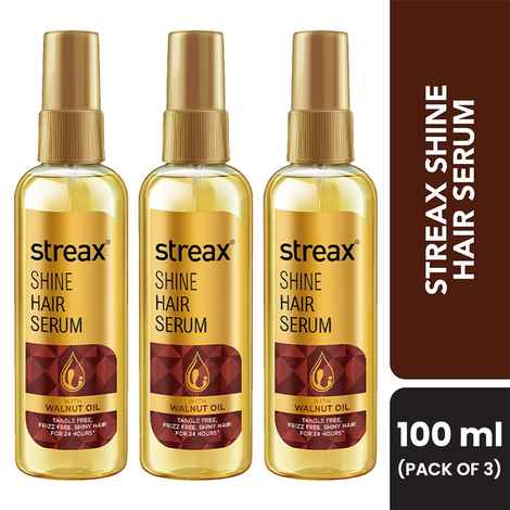 Buy Streax Hair Serum vitalised with Walnut Oil (Pack of 3) | 3 Pcs 300ml - Purplle