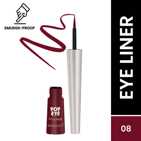 Buy Swiss Beauty Pop Eye Sty-Eyeliner 08 Chilli Red (4.5ml) - Purplle