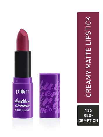 Buy Plum Butter Creme Matte Lipstick | Creamy Matte Finish | Highly Pigmented | 136 RedDemption - Purplle