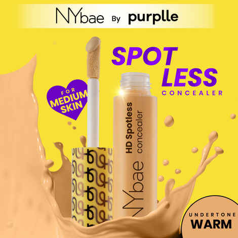 Buy NY Bae HD Spotless Concealer - Golden 04 (11 gm) | Lightweight Foundation | Contour | Glowing Korean Skin | Medium Coverage | Matte Finish - Purplle