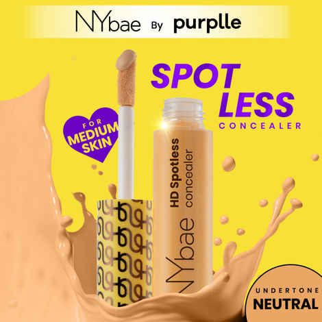 NY Bae HD Spotless Concealer - Nude 05 (11 gm) | Lightweight Foundation | Contour | Glowing Korean Skin | Medium Coverage | Matte Finish