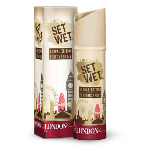 Set Wet Global Edition London Luxury,No Gas Perfume Body Spray & Deodorant For Men (120 ml)