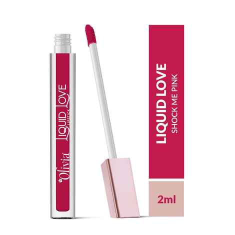 Buy Olivia Liquid Love LipstickShock me Pink 7 - 2 ml - Purplle