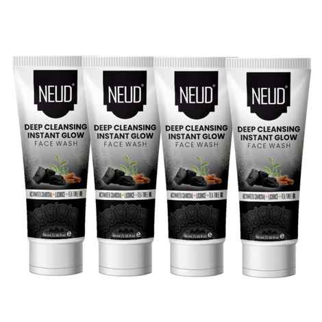 Buy NEUD Deep Cleansing Instant Glow Face Wash for Men and Women - 4 Packs (70ml Each) - Purplle