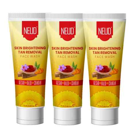 Buy NEUD Skin Brightening Tan Removal Face Wash for Men and Women - 3 Packs (70ml Each) - Purplle