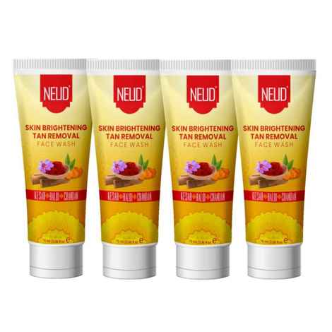 Buy NEUD Skin Brightening Tan Removal Face Wash for Men and Women - 4 Packs (70ml Each) - Purplle