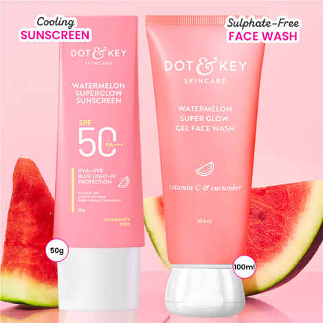 Dot & Key Watermelon Sun Protect Duo - 150 gm | Sunscreen Face Cleanser