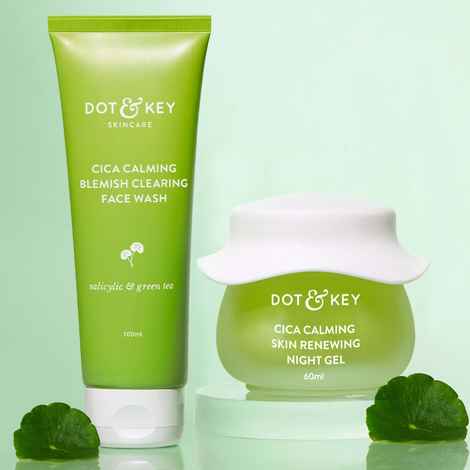 Dot & Key Bestselling CICA Anti Acne Duo SPF 50 PA+++ - 160g | Mositurizer Sunscreen - Combo of 2
