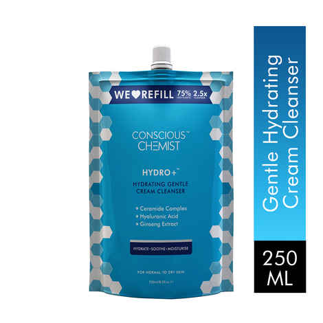 Buy Conscious Chemist Hydro+ Hydrating Gentle Cream Cleanser Refill Pack - Purplle