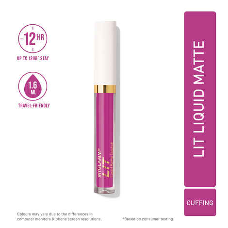 Buy MyGlamm LIT Liquid Matte Lipstick - Cuffing - 1.6 ml - Purplle