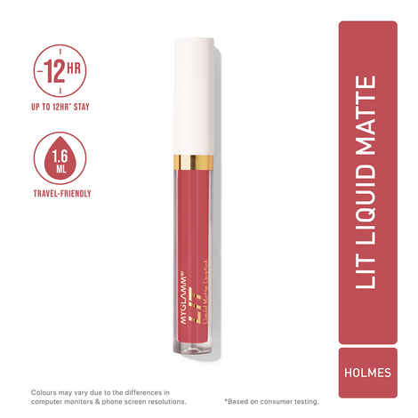 Buy MyGlamm LIT Liquid Matte Lipstick - Holmes - 1.6 ml - Purplle