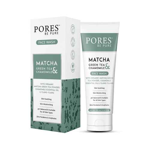 Buy PORES Be Pure Matcha Green Tea Purifying Face Wash With Chamomile | Pore Cleansing Face Wash For All Skin Types - 100 Ml - Purplle