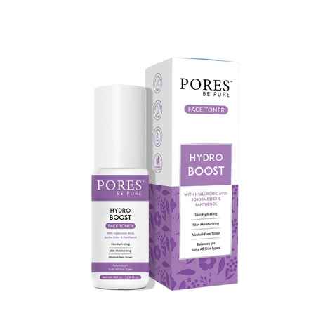 Buy PORES Be Pure Hydro Boost Face Toner with Hyaluronic Acid, Jojoba Ester & Panthenol Skin Hydrating & Moisturizing Balances pH Suits All Skin Types Alcohol Free Face Mist a€“ 100 ml - Purplle
