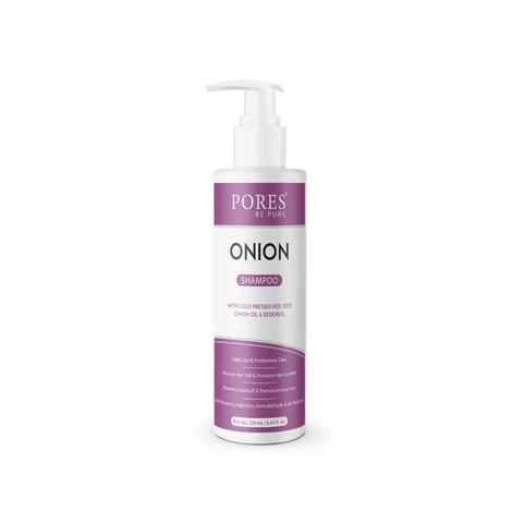 Buy PORES Be Pure Onion Shampoo With Redensyl | Hair Fall Control & Promotes Hair Growth | Sulphate Free Shampoo for Women & Men - 250 Ml - Purplle