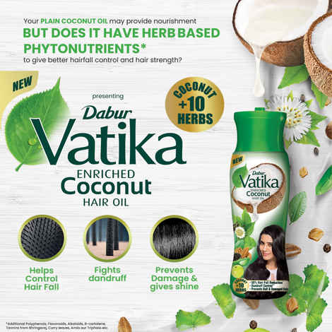 Buy Dabur Vatika Enriched Coconut Hair Oil 450 ml - Purplle