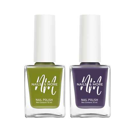 Buy Nails&More Enhance Your Style with Long Lasting in Lime Treat - Amethyst Pack of 2 - Purplle