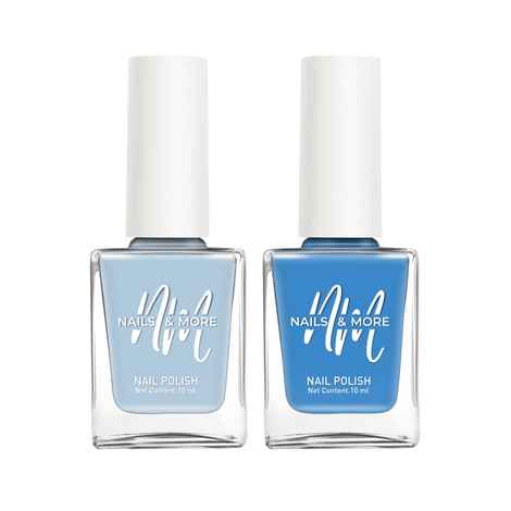 Buy Nails&More Enhance Your Style with Long Lasting in Baby Blue - Blue Ocean Pack of 2 - Purplle