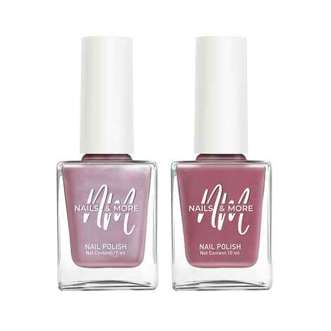 Buy Nails&More Enhance Your Style with Long Lasting in Metallic Pink - Metallic Pearl Pack of 2 - Purplle