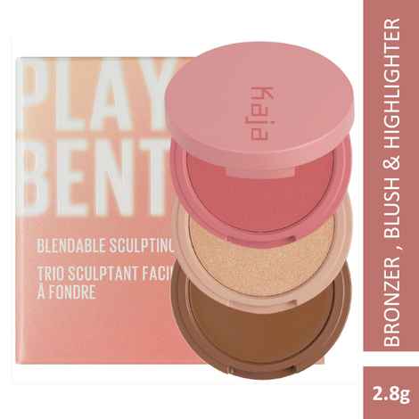 Buy KAJA PLAY BENTO | Highlighter 2.8g & Blush And Bronzer 2 x 3.5 gm | 02 Cloud Latte | Cruelty-free, Vegan, Paraben-free, Sulfate-free, Phthalates-free, K-Beauty, Korean Beauty, Korean Beauty - Purplle
